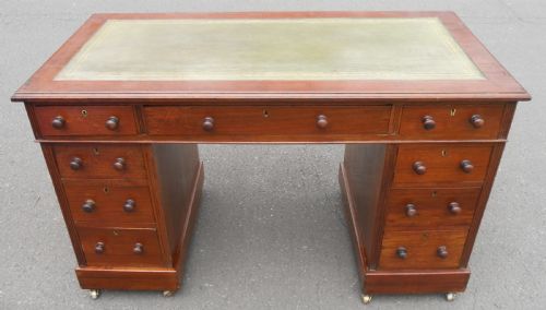 Victorian Mahogany Kneehole Writing Desk