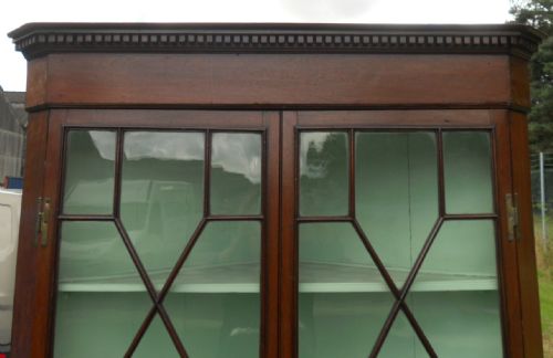 GEORGIAN LARGE MAHOGANY STANDING CORNER CUPBOARD - ADDITIONAL PHOTO 9