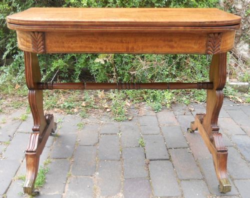 REGENCY MAHOGANY FOLD OVER CARD TABLE - ADDITIONAL PHOTO 1