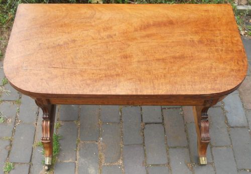 REGENCY MAHOGANY FOLD OVER CARD TABLE - ADDITIONAL PHOTO 3