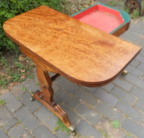 REGENCY MAHOGANY FOLD OVER CARD TABLE - ADDITIONAL PHOTO 7