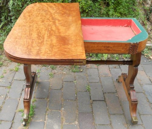 REGENCY MAHOGANY FOLD OVER CARD TABLE - ADDITIONAL PHOTO 8