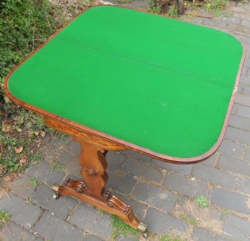 REGENCY MAHOGANY FOLD OVER CARD TABLE - ADDITIONAL PHOTO 9