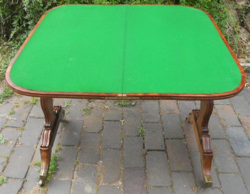 REGENCY MAHOGANY FOLD OVER CARD TABLE - ADDITIONAL PHOTO 10