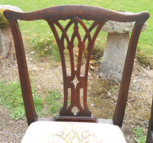 SET OF THREE GEORGIAN OAK DINING CHAIRS - ADDITIONAL PHOTO 7