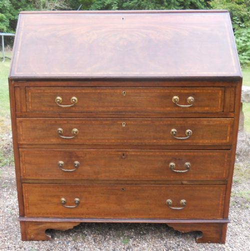 Edwardian Inlaid Mahogany Writing Bureau