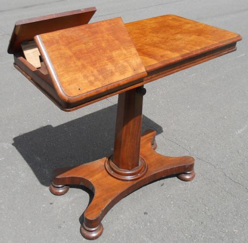 Victorian Mahogany Pedestal Reading Table