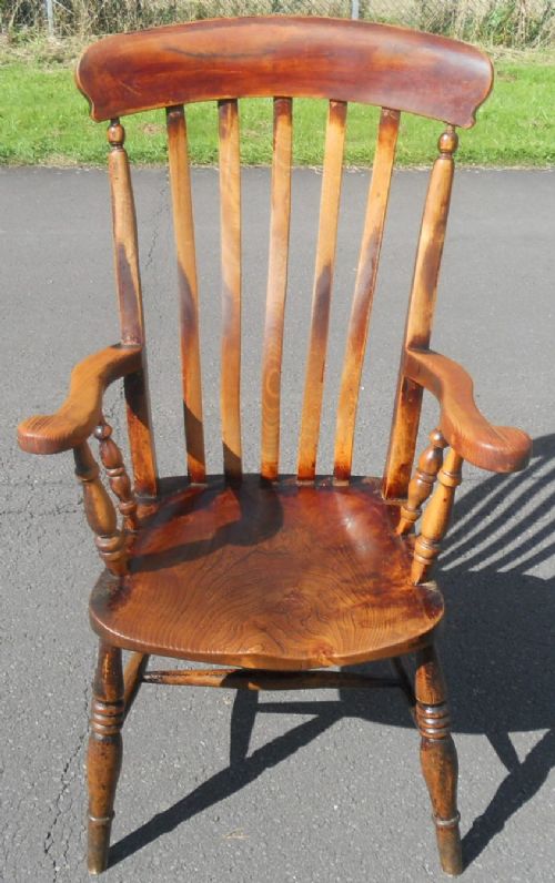 Victorian Windsor Lathback Kitchen Armchair