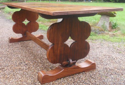LONG MAHOGANY REFECTORY DINING TABLE - ADDITIONAL PHOTO 1