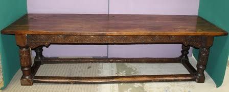 Antique Oak Large Refectory Dining Table
