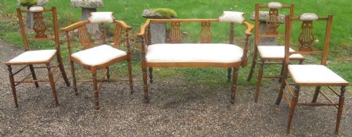 Edwardian Five Piece Drawing Room Suite