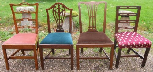 Four Georgian Mahogany Dining Chairs