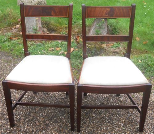 Pair Georgian Mahogany Dining Chairs