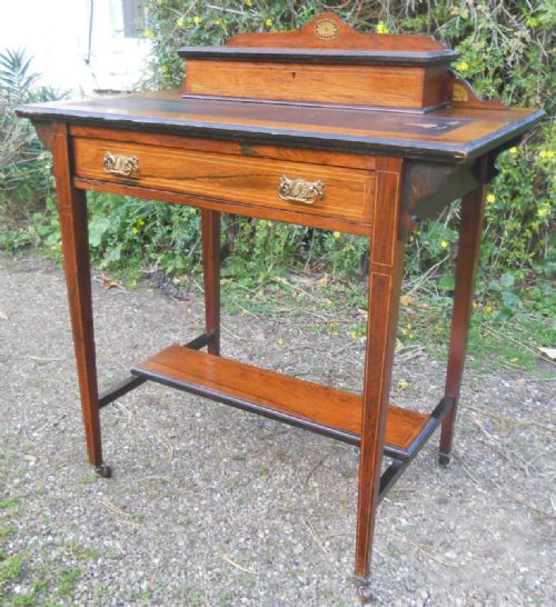 fig 1. Edwardian Ladies Small Inlaid Rosewood Desk