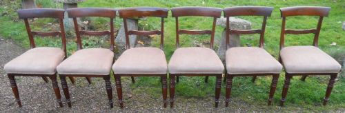 Set of Six Regency Mahogany Dining Chairs