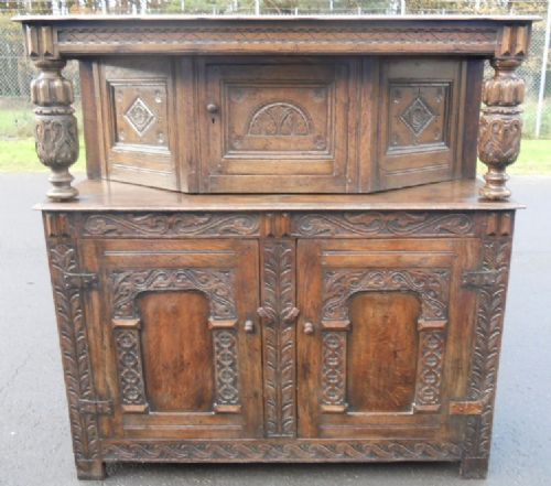 Jacobean Style Oak Court Cupboard