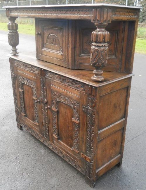 fig 1. Jacobean Style Oak Court Cupboard