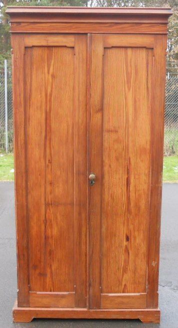 Victorian Pitch Pine Hall Wardrobe