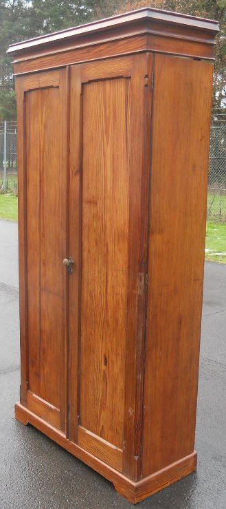 fig 1. Victorian Pitch Pine Hall Wardrobe 