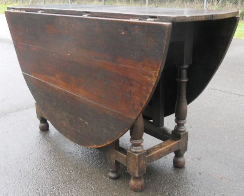 Antique Large Oak Gateleg Dining Table