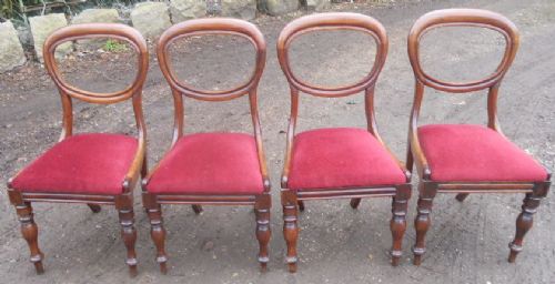 Set of Four Victorian Mahogany Dining Chairs