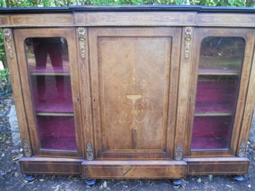 VICTORIAN INLAID BURR WALNUT CABINET - ADDITIONAL PHOTO 8