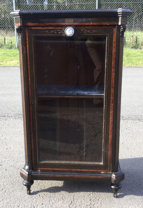 VICTORIAN EBONIZED MUSIC CABINET - ADDITIONAL PHOTO 1