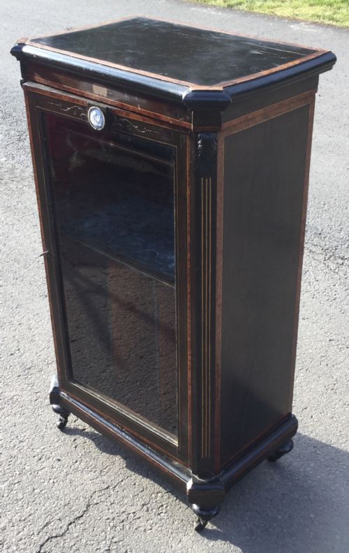 VICTORIAN EBONIZED MUSIC CABINET - ADDITIONAL PHOTO 3