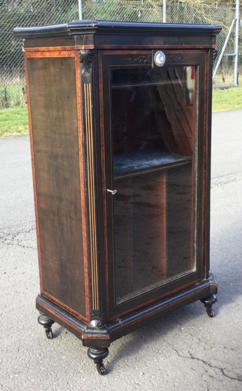 VICTORIAN EBONIZED MUSIC CABINET - ADDITIONAL PHOTO 8
