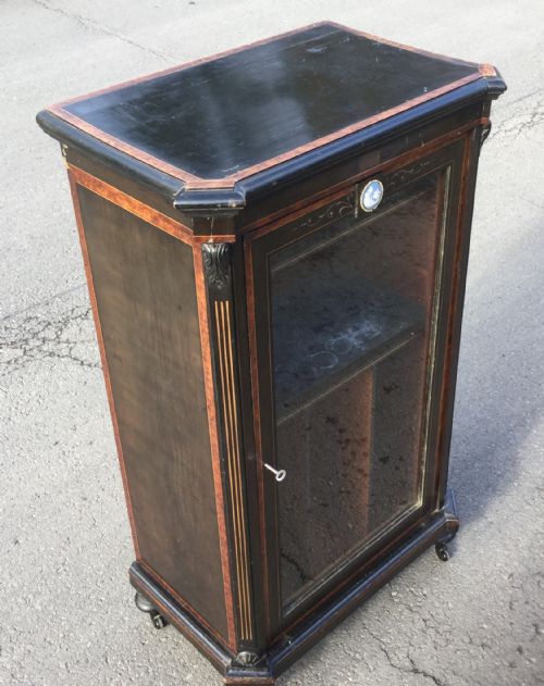 VICTORIAN EBONIZED MUSIC CABINET - ADDITIONAL PHOTO 9