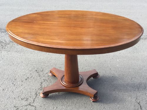 Victorian Oval Mahogany Pedestal Breakfast Table