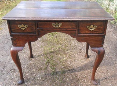 GEORGIAN OAK LOWBOY SIDE TABLE