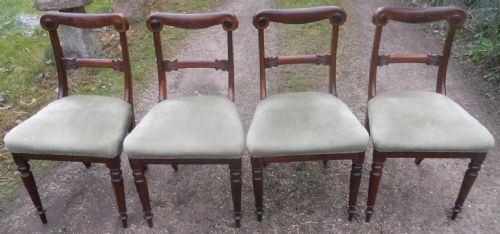 Set of Four Victorian Rosewood Dining Chairs