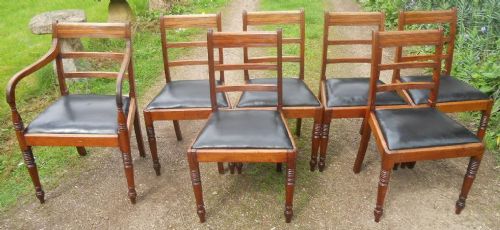 fig 1. Set of Seven Georgian Mahogany Dining Chairs 