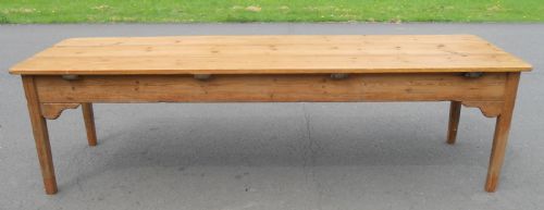 Georgian Nine Foot Pine Kitchen Table
