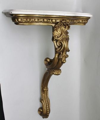 Victorian Small Marble Top Gilt Console Table