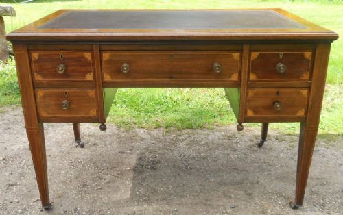 Edwardian Inlaid Mahogany Writing Desk
