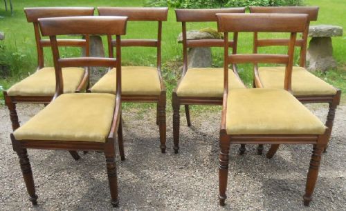 Set of Six Georgian Mahogany Dining Chairs