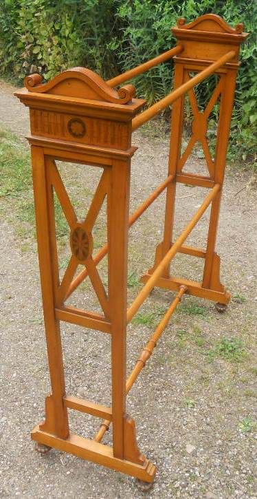 Edwardian Satin Wood Standing Towel Rail