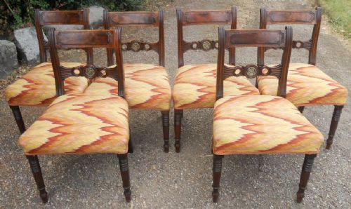 Set of Six Georgian Mahogany Dining Chairs