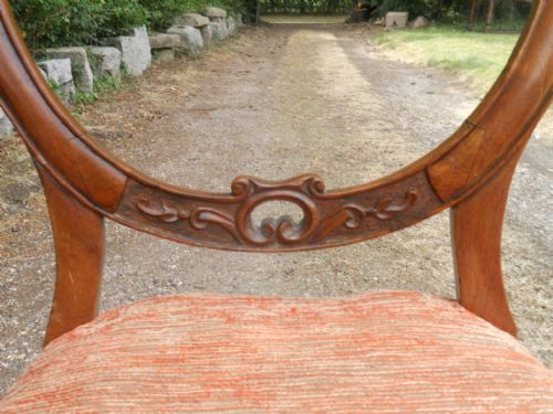 SET OF SIX VICTORIAN WALNUT DINING CHAIRS - ADDITIONAL PHOTO 7