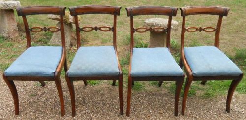 Set of Four Regency Mahogany Dining Chairs