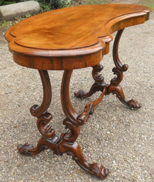 Victorian Kidney Shaped Writing Desk
