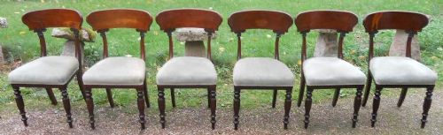 Set of Six Victorian Mahogany Dining Chairs