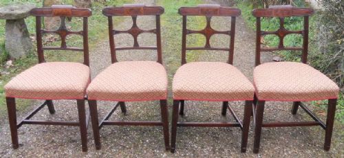 Set of Four Scottish Georgian Period Mahogany Dining Chairs