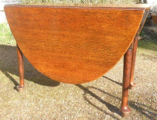 Georgian Oval Oak Dropleaf Dining Table