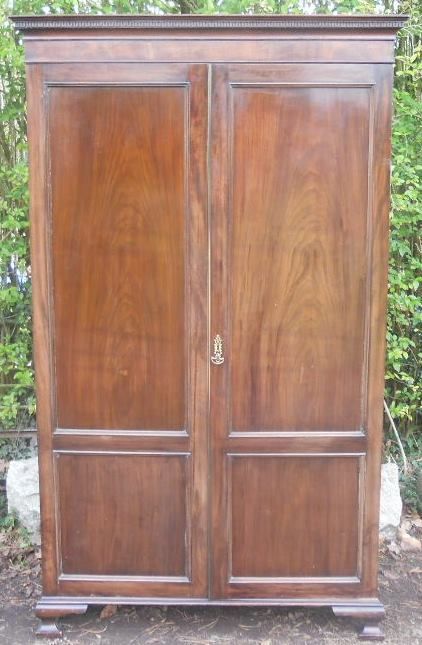 Scottish Georgian Style Mahogany Hanging Wardrobe