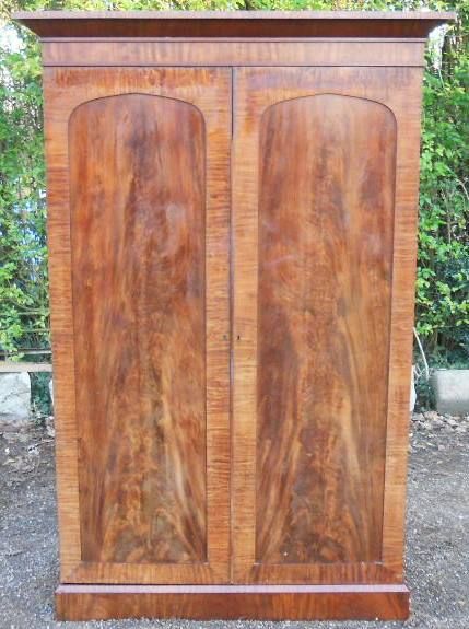 Victorian Mahogany Two Door Hanging Wardrobe