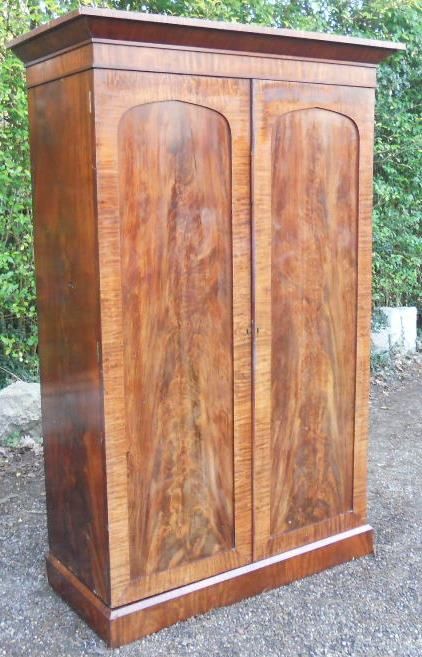 fig 1. Victorian Mahogany Two Door Hanging Wardrobe