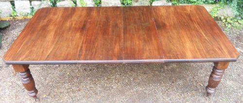 fig 1. Edwardian Walnut Extending Dining Table to Seat Ten